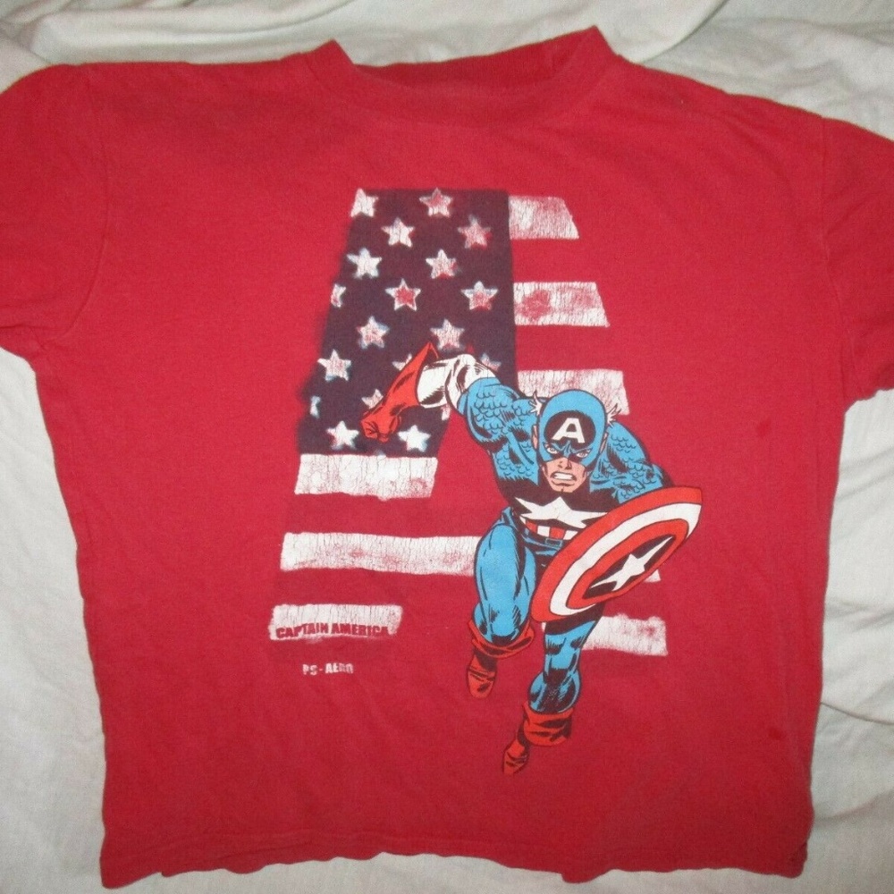 CAPTAIN AMERICA AEROPOSTALE  BOY'S SHIRT SIZE XS/7